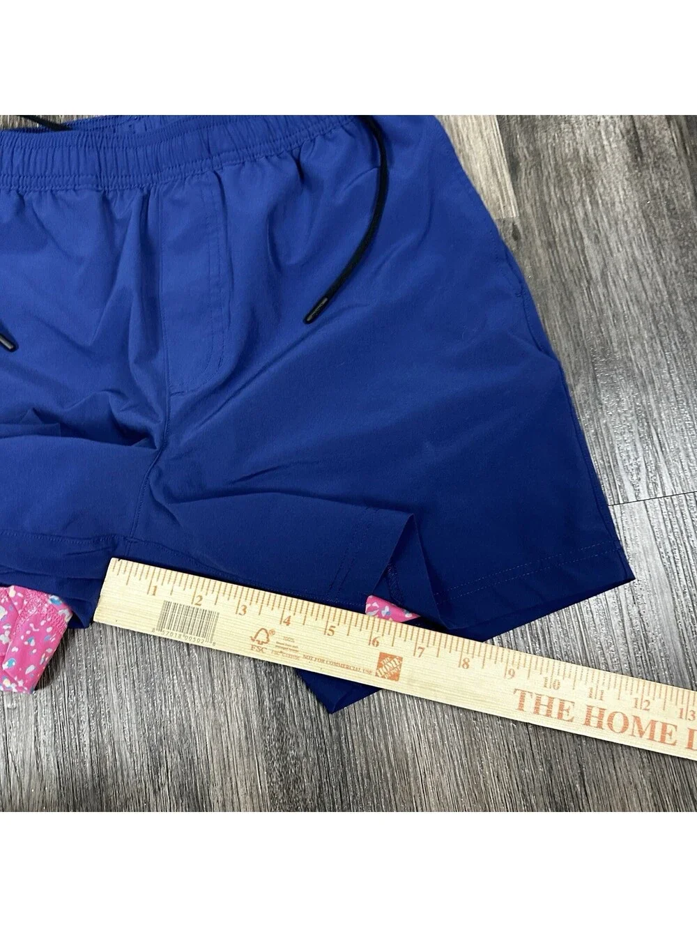 Chubbies Shorts Mens Small Navy Blue 5.5 Inch Inseam Lined Athletic Swim Trunks